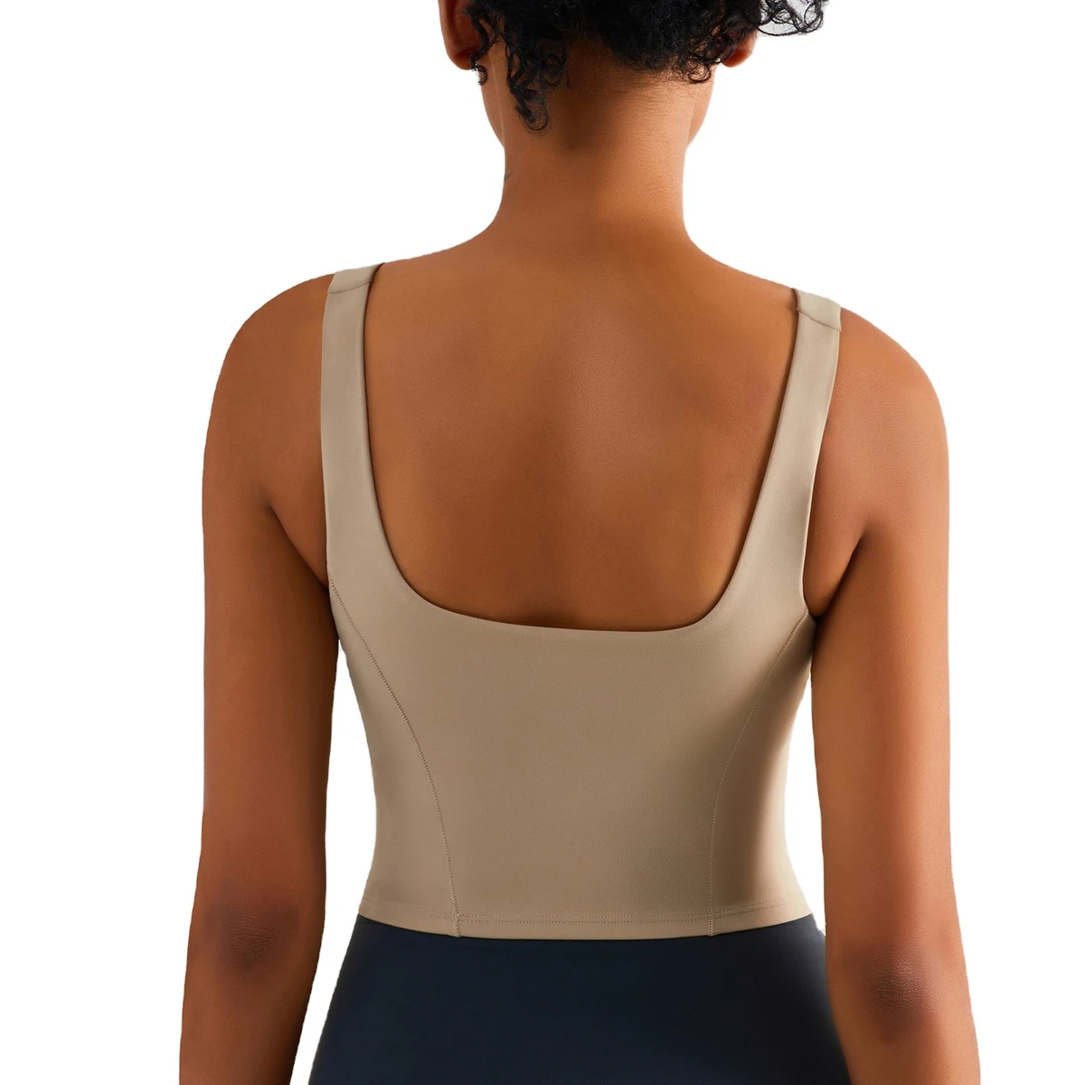 Women's Sports Bra Quick-Drying Fitness Running Vest with Integrated Fixed Cup Breathable OEM Customizable Nude Color Wholesale