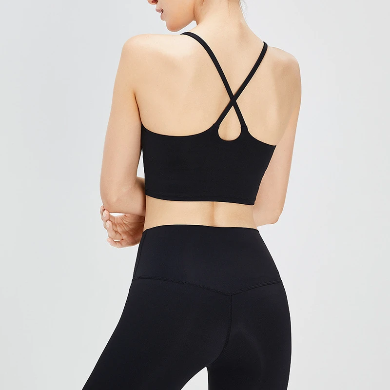 Hot Selling Sportswear Padded Soft Material Sports Running Brassiere Workout Crop Top Yoga Bra for Women