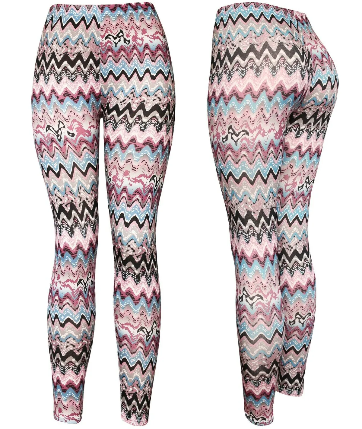 Heat-Transfer Printing Women's High Waist Plus Size Breathable Four-Way Stretch Twist Yoga Workout Leggings White Plant Pattern