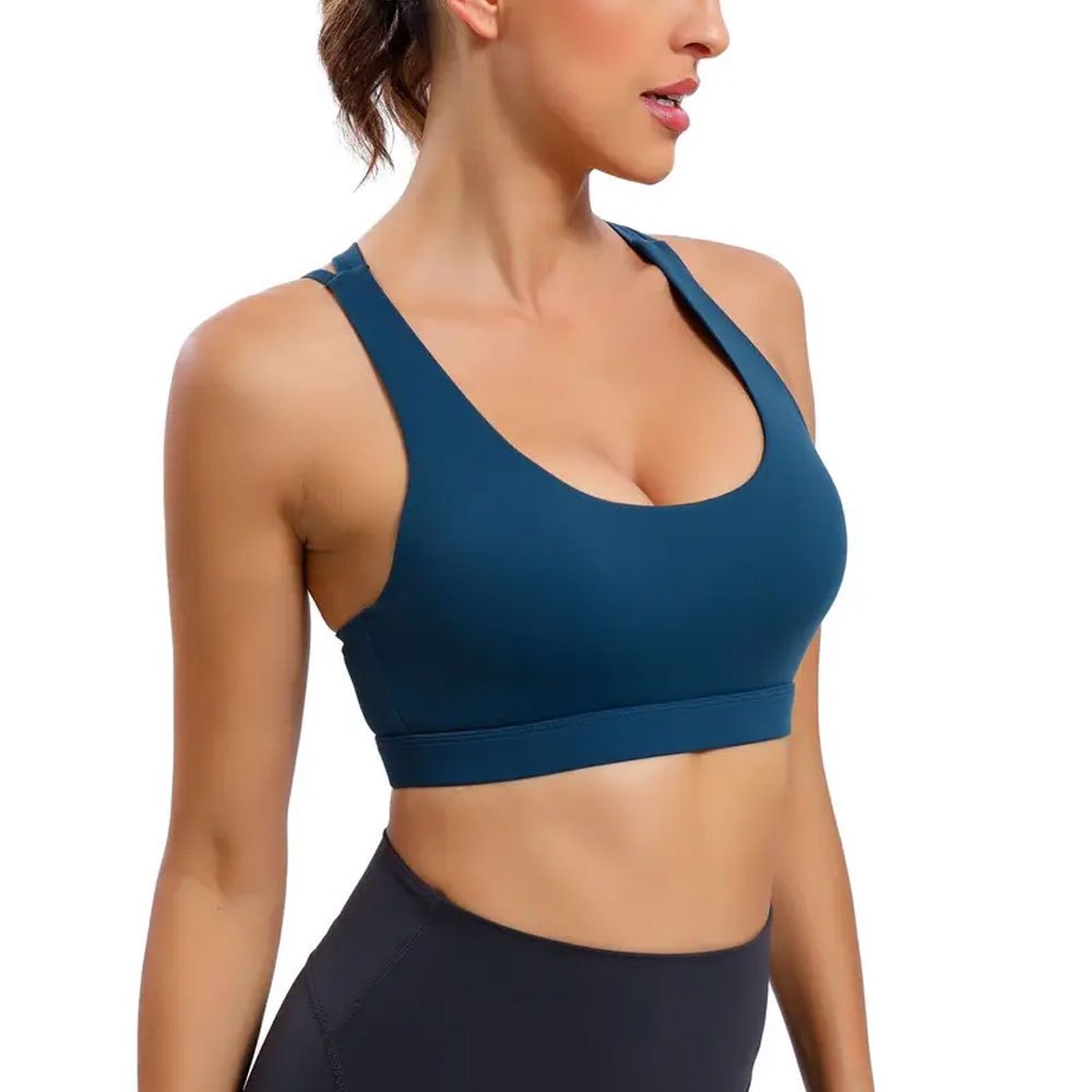 Women Plus Size Lightweight Workout Sports Bra High Support Gym Running Yoga Fitness Padded Adjustable Straps Breathable Mesh