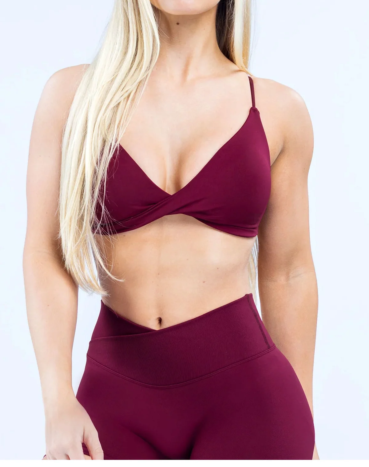 Breathable Seamless High Support Lightweight Sports Bra with Crisscross Straps for Women-Activewear for Yoga & Gym