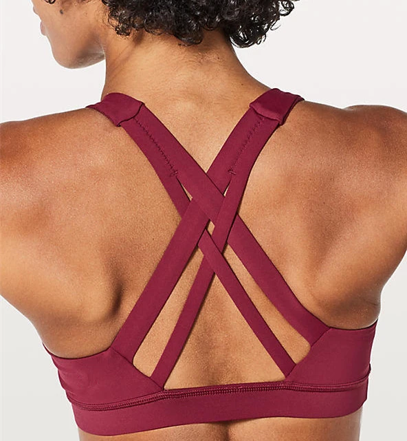 Women's Plus Size Cross Back Convertible Strap Sports Bra Medium Support 75% Nylon 25% Spandex OEM Brand