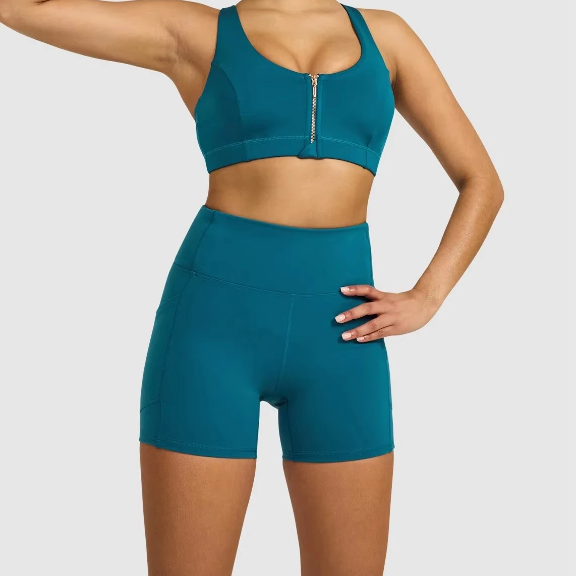 Women's High Waist Yoga Shorts with Pockets-Breathable Spandex/Polyester 4 Designs Quick Dry & Eco-Friendly for Gym & Workout