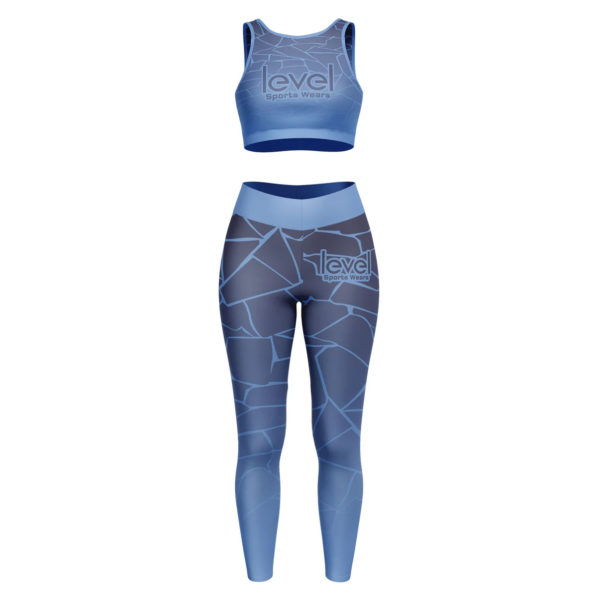 Women's Slim Fit Yoga Gym Fitness Two Piece Yoga Sets Suit for Woman Gym Wear