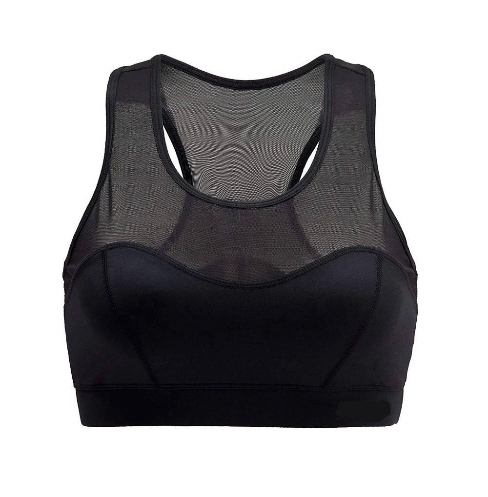 Women's Lightweight Breathable Padded Sports Bra Plus Size Yoga Bra with Support Racerback Workout Bra Feature