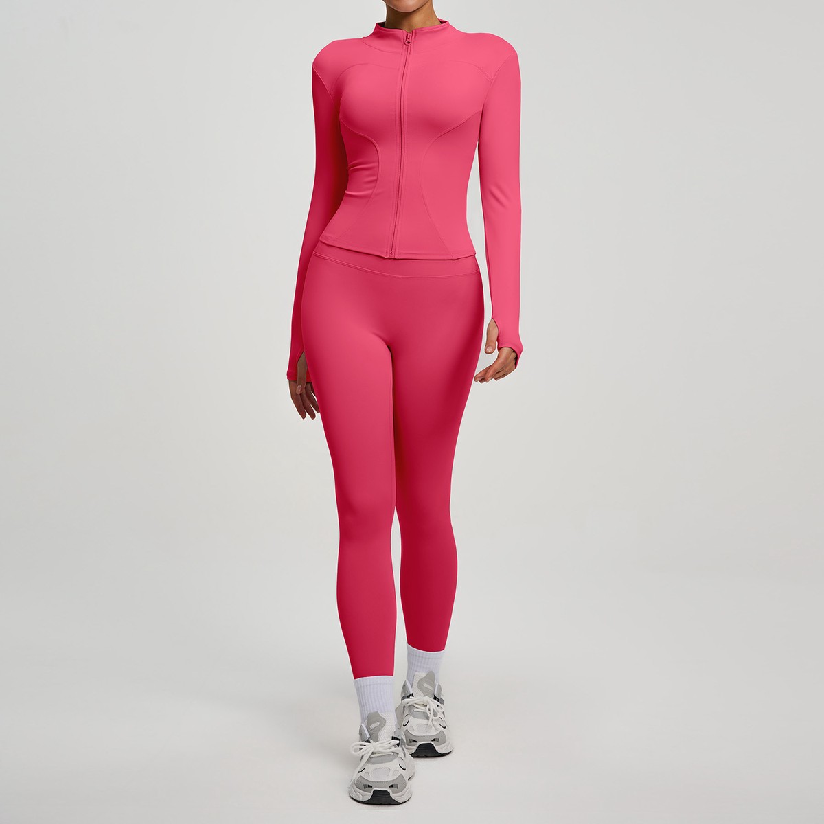 Seamless Tight Solid Lightweight Yoga Waist Slimming Quick Drying Five Piece Set Fitness Suit Outdoor Running for 7790