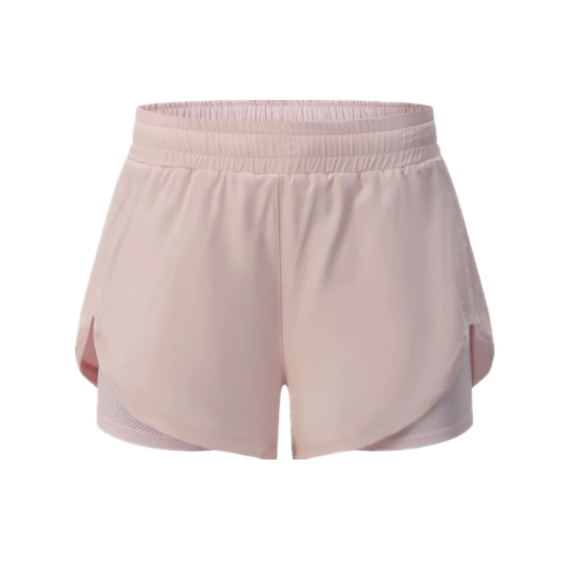 Women's Double-Layer Running Shorts Quick Dry High Waist Breathable Active Workout Yoga Shorts with Pockets-Wholesale