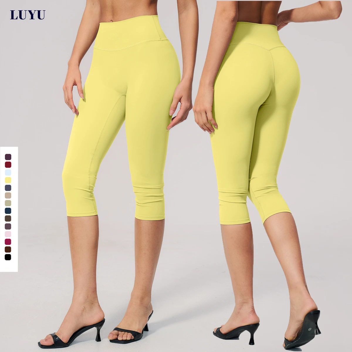 New Products High Waist Butt-lifting Sportswear Tights for Women Brushed Capris Training Running Pilates Leggings