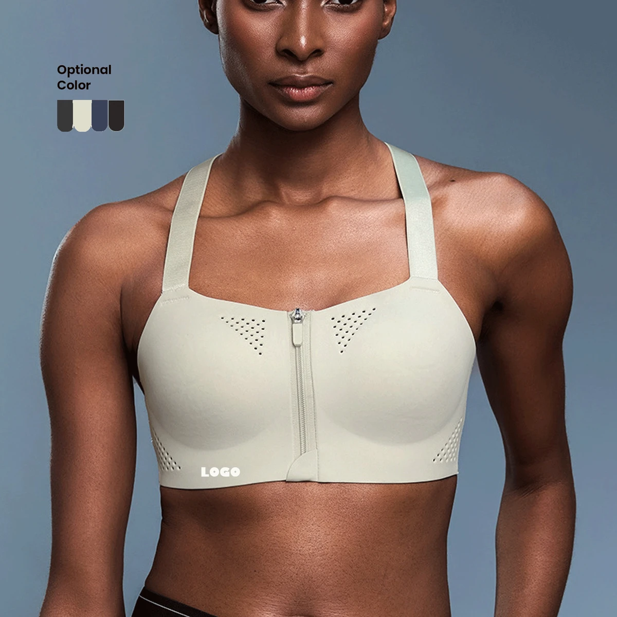 High Quality Breathable Fitness Wear Support Adjustable Wide Shoulder Straps Comfortable Womens Sports Bra Gym