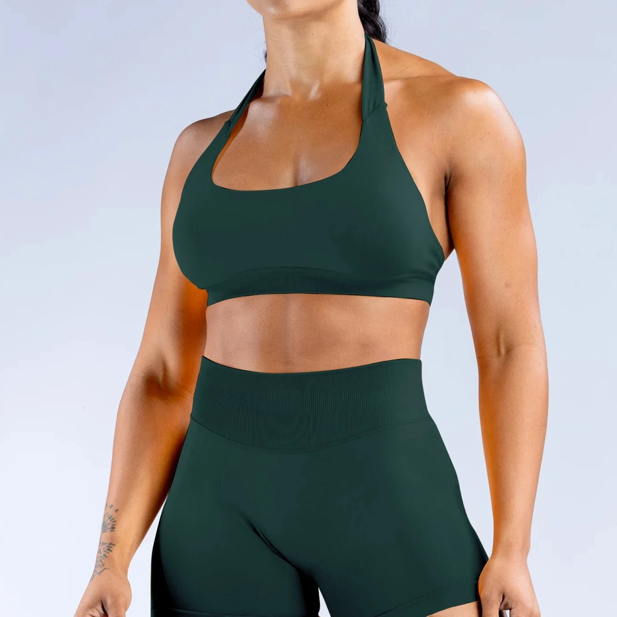 High-intensity Support Neck-hugging Seamless Sport Bra