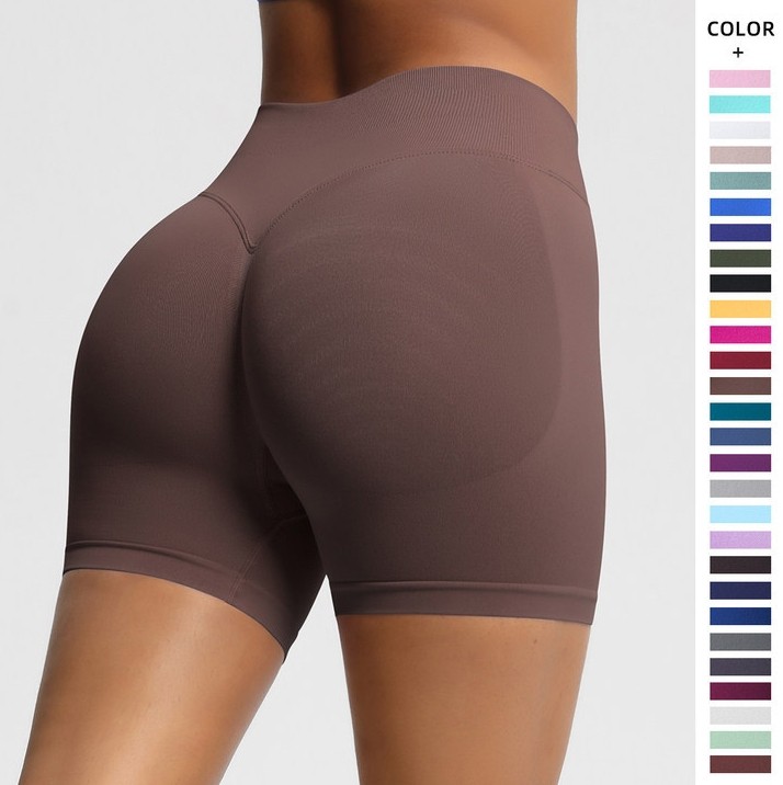 Women's High Waist Four-Way Stretch Quick-Drying Yoga Leggings Lightweight Breathable Elastic Seamless Workout Pants Solid