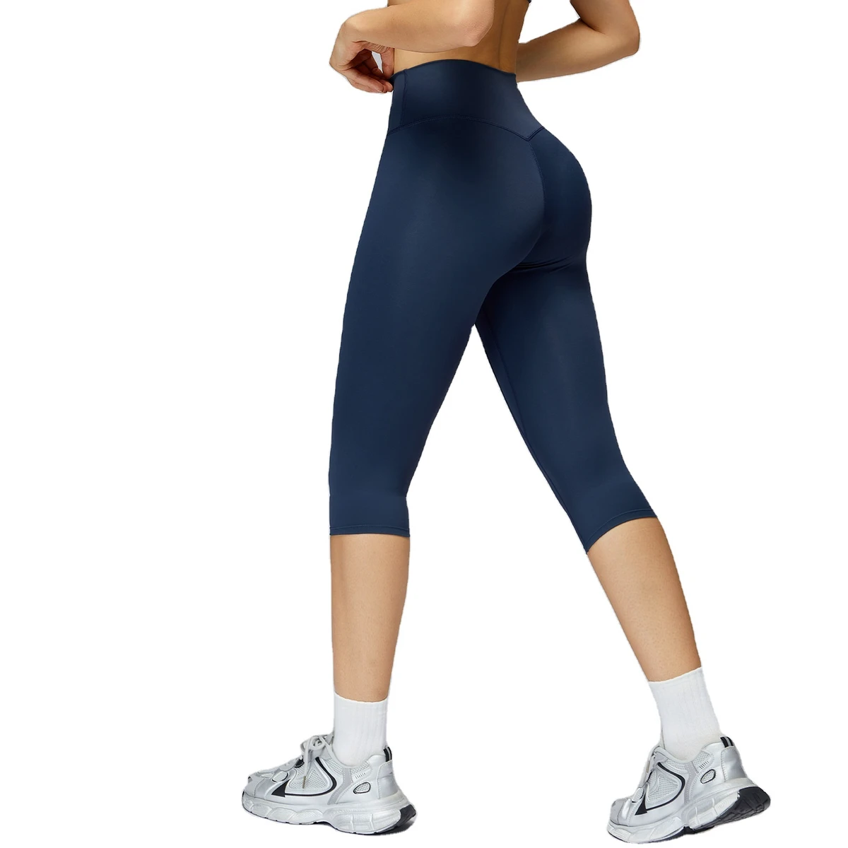 New Brushed Yoga Capris High Waist Quick Dry Slim Fit Tight Leggings Women's Running Outdoor Fitness Pants EZK3127