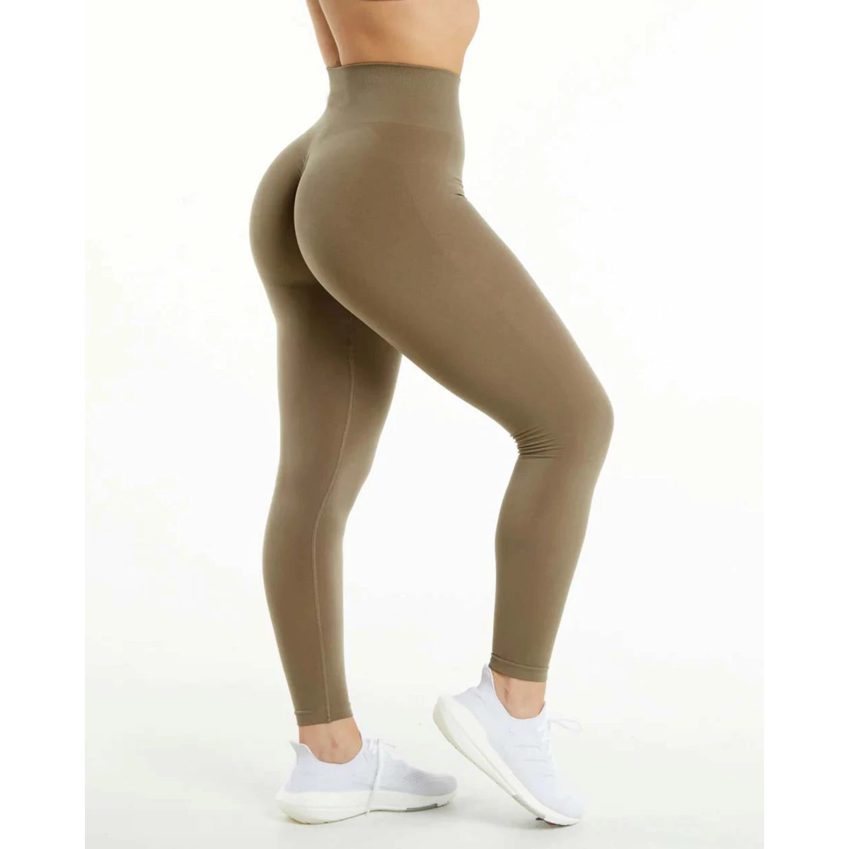 New Design Women's High Waist Four-Way Stretch Eco-Friendly Solid Organic Cotton Ankle-Length Yoga Leggings Tummy Control
