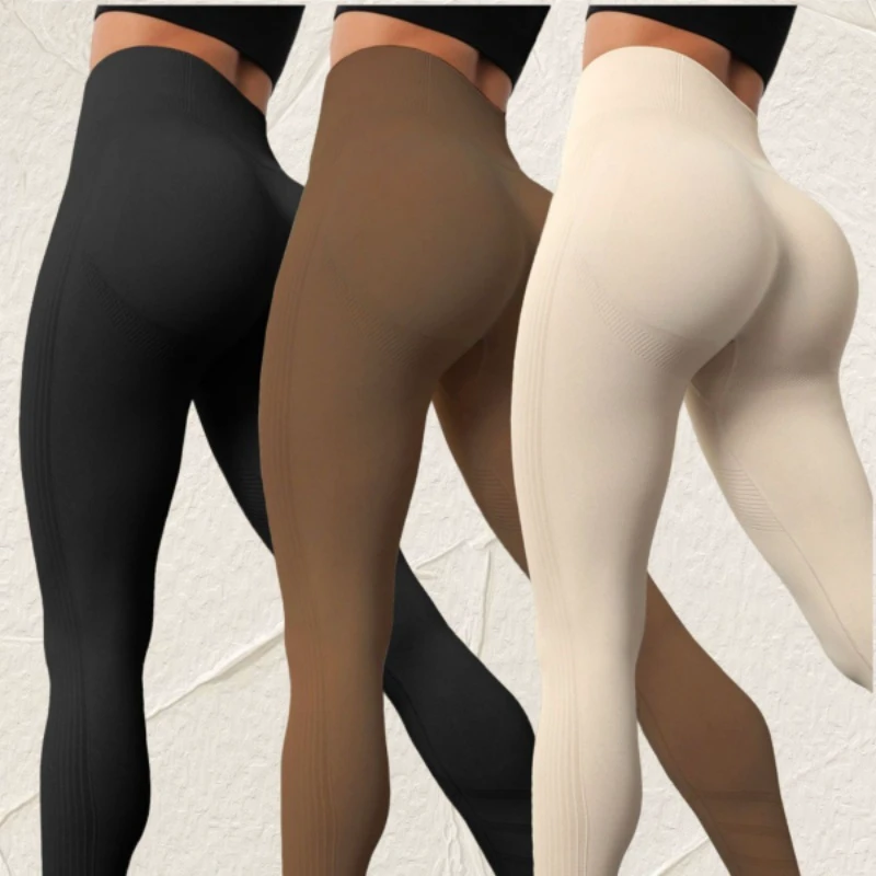 Women's Ultra Soft Seamless Leggings Tummy Control Yoga Pants Breathable High Waist Yoga Pants Leggings for Women