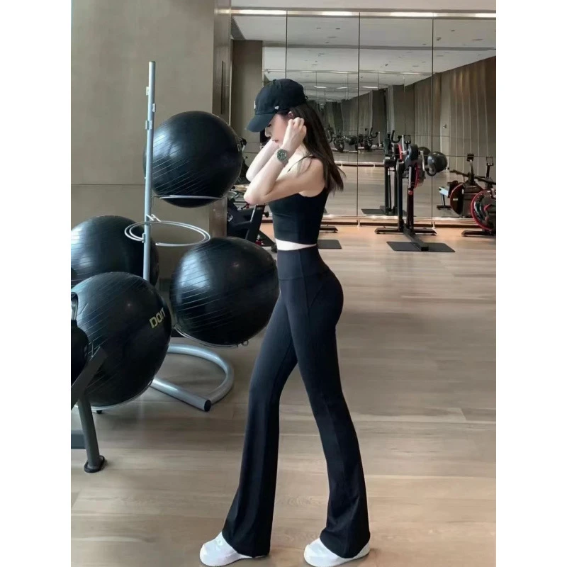 Brand Solid High Waist Tummy Control Yoga Pants Hip Lift Pilates Barely There Skin-Friendly Versatile Slim Fit