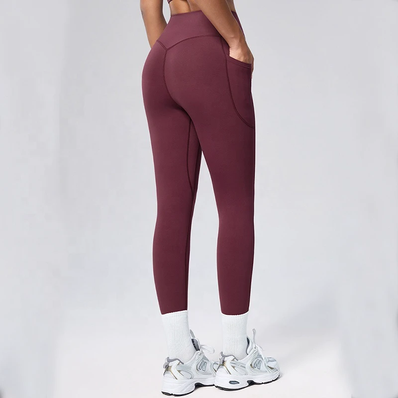 Women High Waist Shaping Yoga Leggings Double Layer Tummy Control Butt Lifting Slim Sports Four-Way Stretch Side Spring Solid