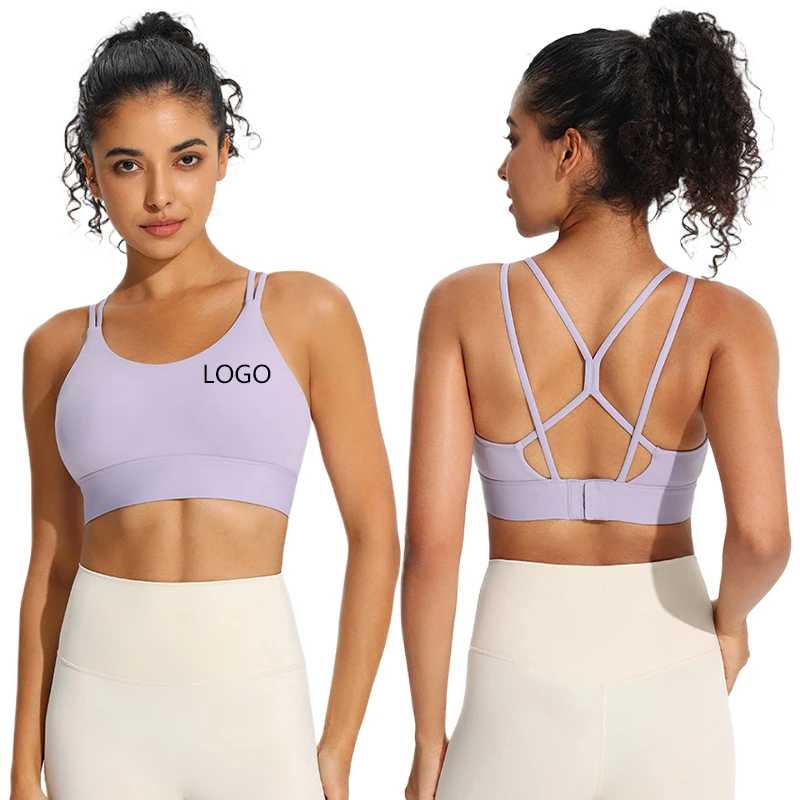 New Strap Cross Back Yoga Bra High Strength Shock-proof Quick Drying Fitness Sports Yoga Wear