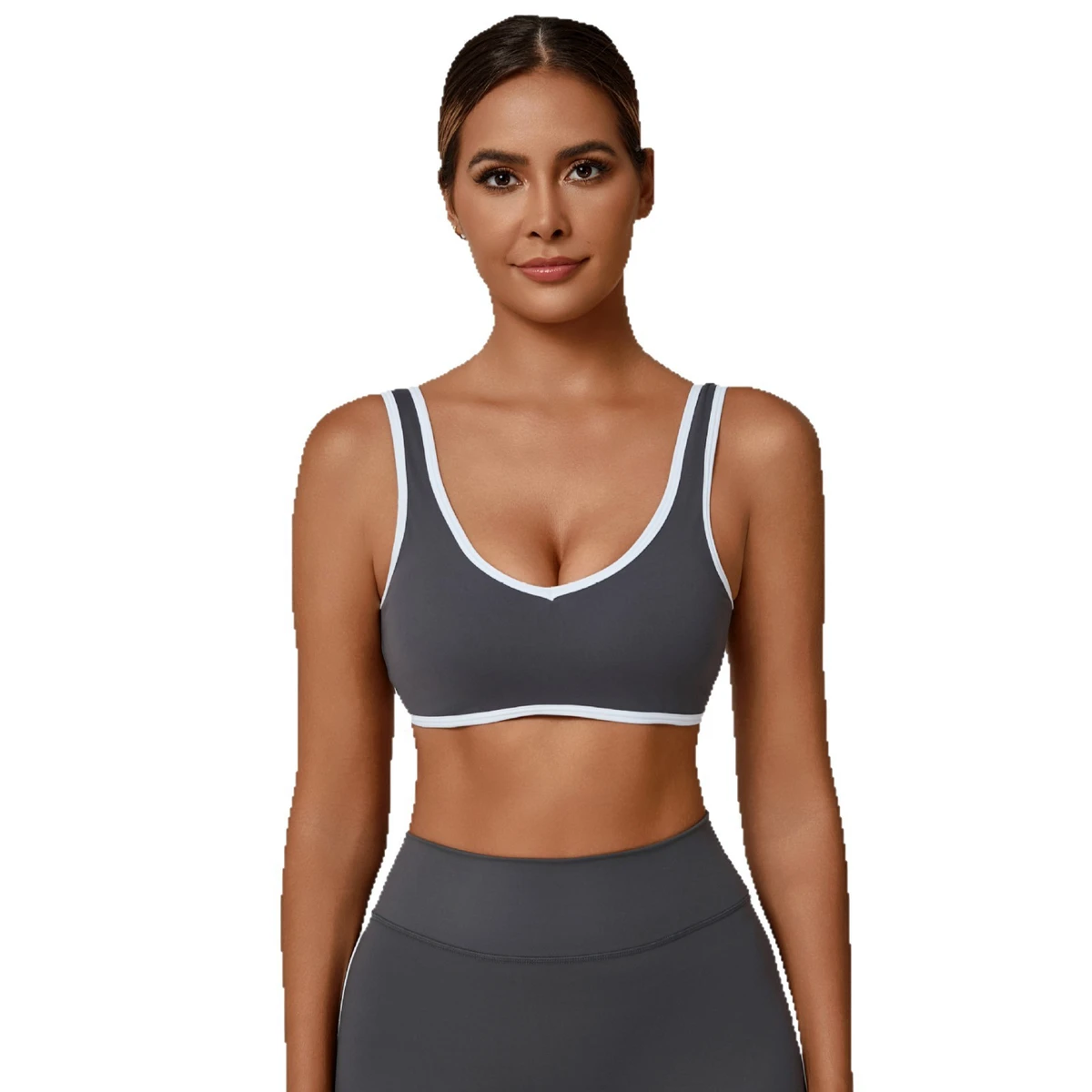 Wide Strap Sports Bra for Women - Shockproof Yoga Top, All-in-One Seamless Workout Bra with High Support, Gym Running Activewear