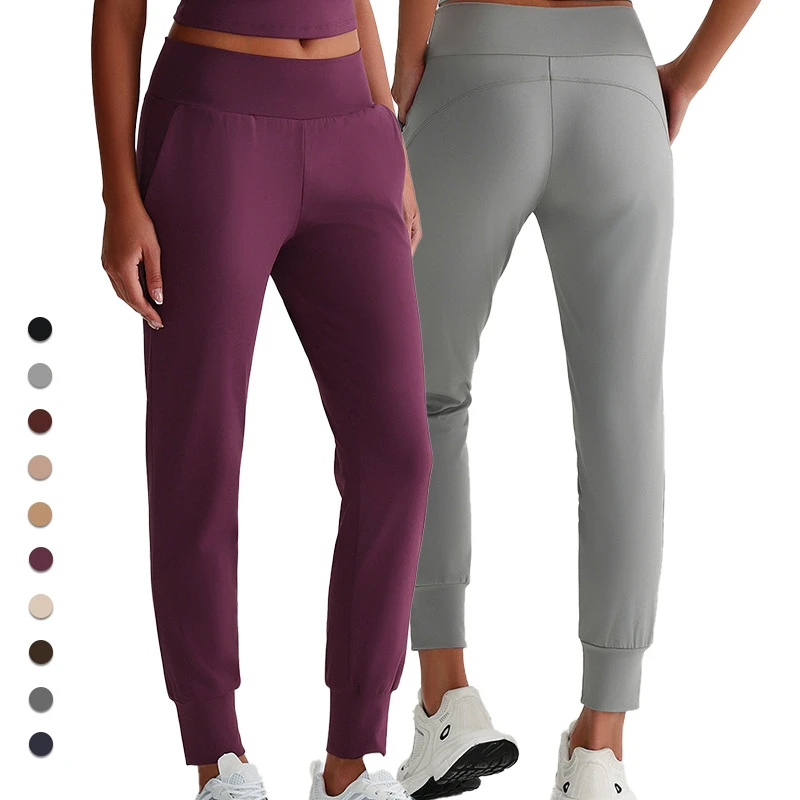 8030 Women High Waisted Tummy Control Leggings with Side Pockets Quick Dry Fitness Gym Activewear Solid Running Yoga Leggings