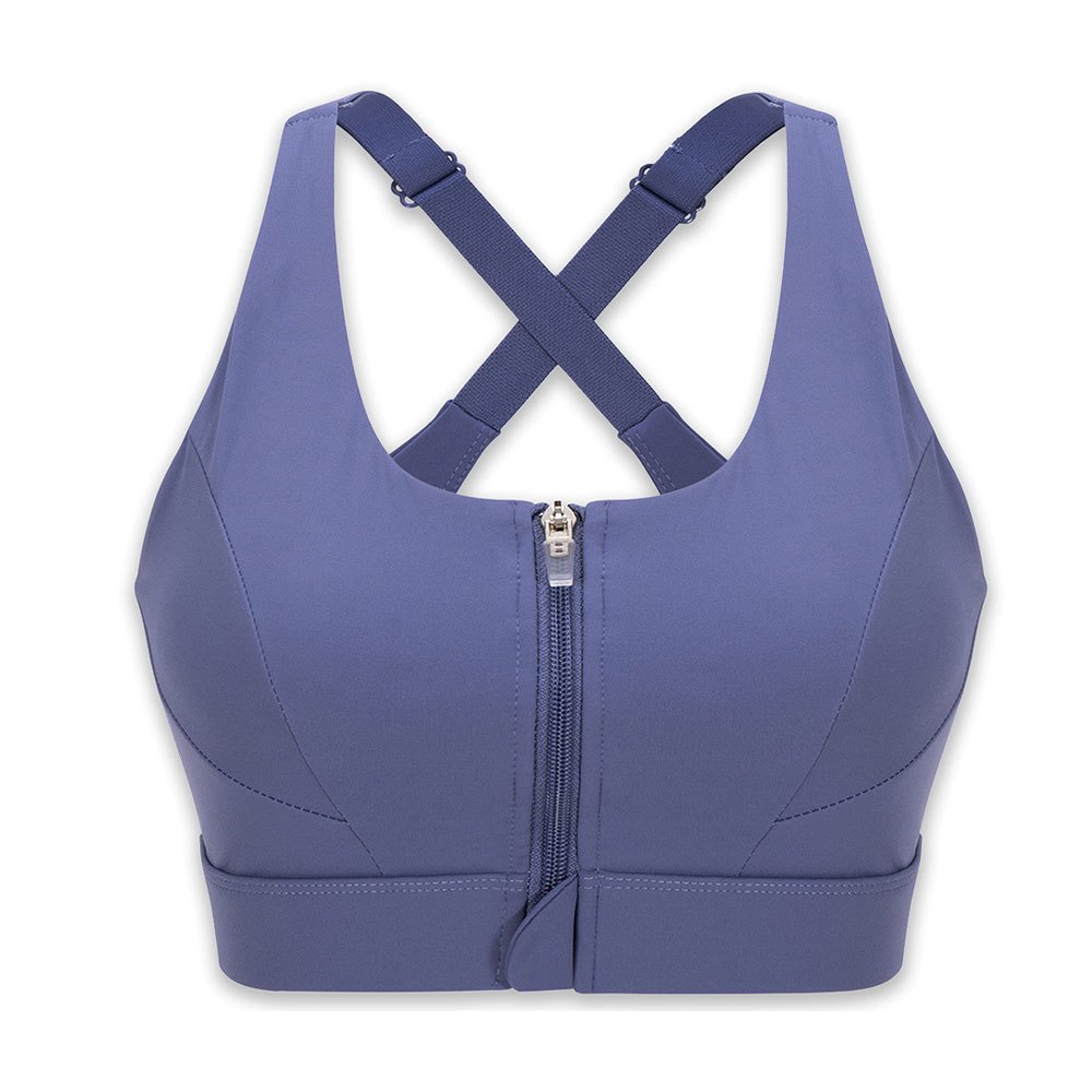 Oem Wholesale Women Sports Bra Simple Design Front High Support Breathable Spandex/Nylon High Quality Customizable for Adults