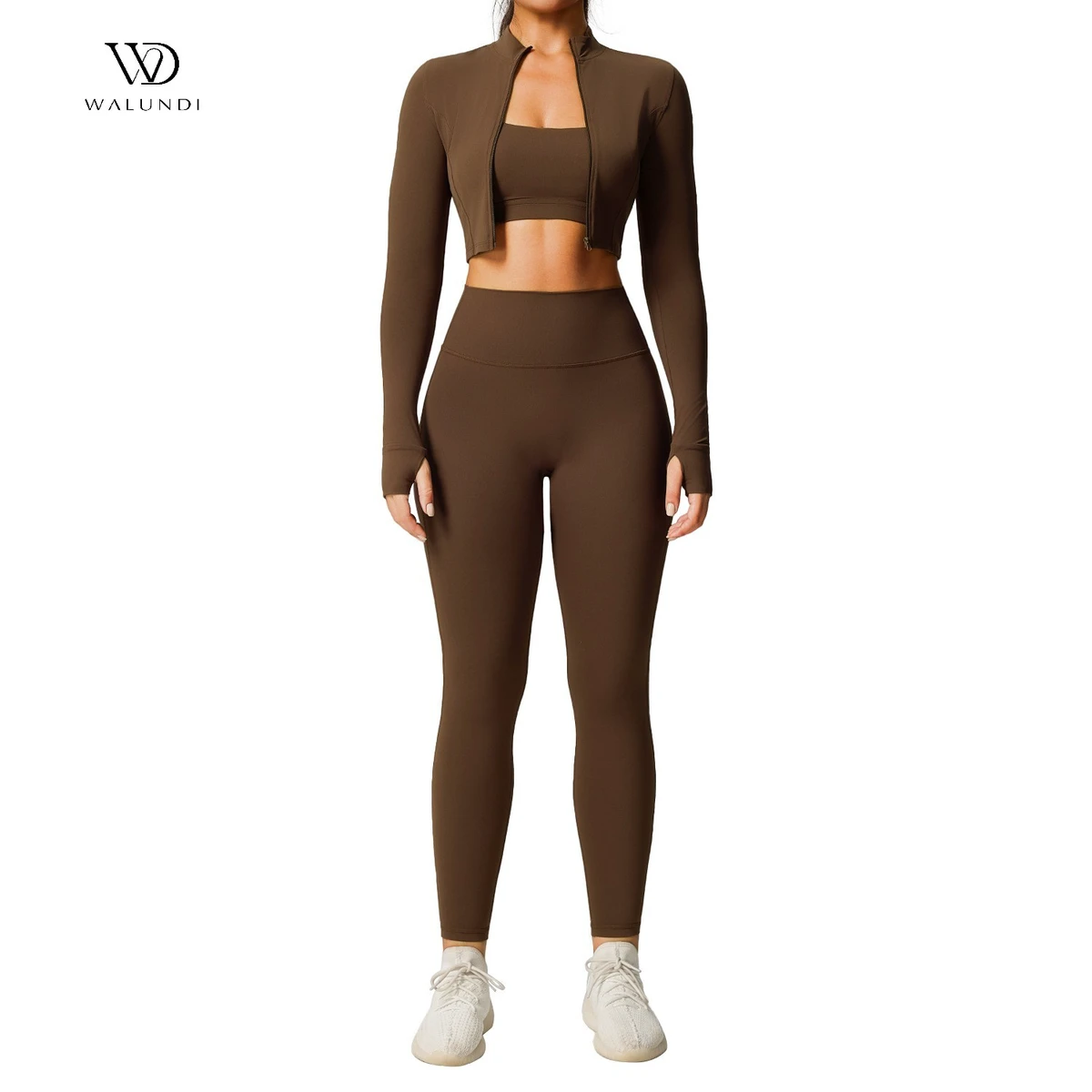 Women's Yoga Set Cloud Sense Breathable Stretch Fitness Three-piece Outdoor Casual High-Waisted Elastic Waist Solid Shorts