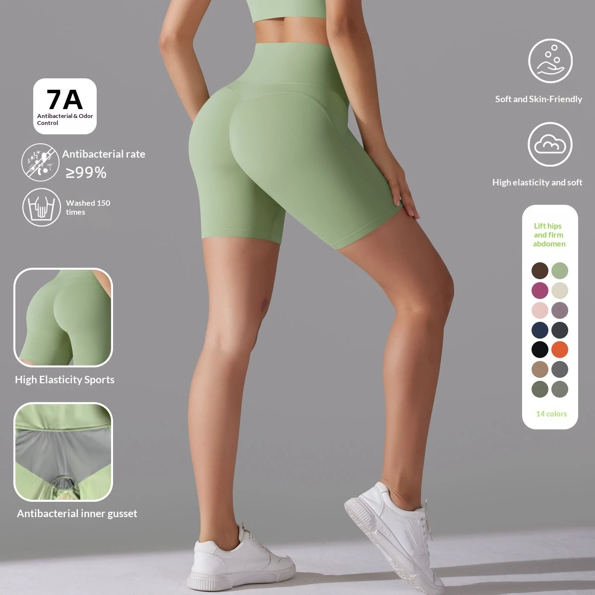 New Style No-underwear Required No Awkward Lines High-waisted Breathable Spandex/Nylon Tight-fitting Zero-feel Yoga