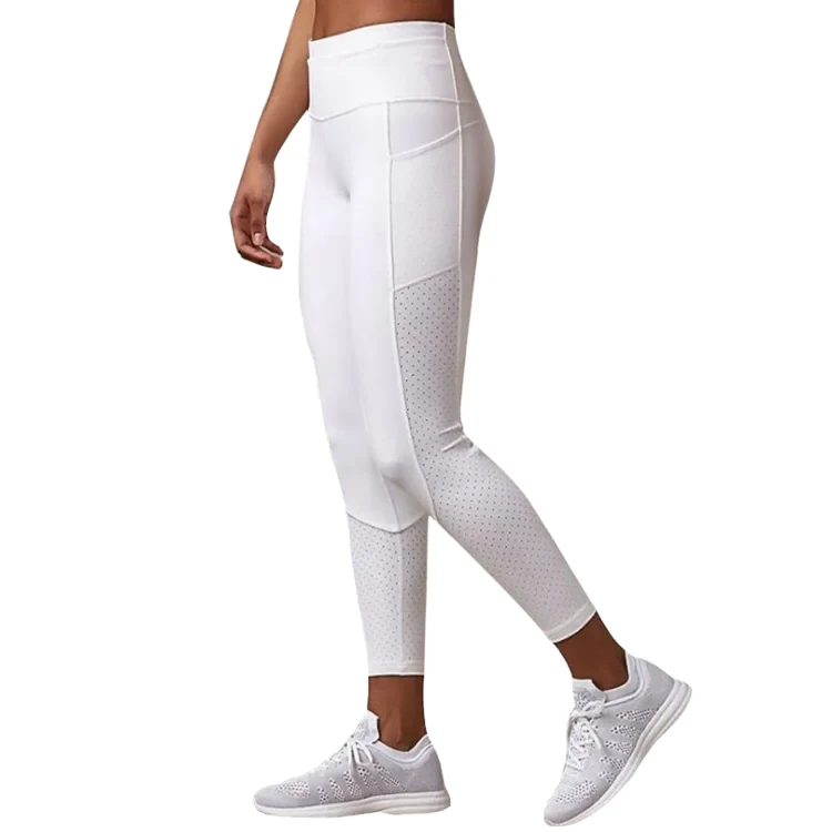 OEM Womens Ankle-Length Fitness Pants Black Seamless Spandex/Nylon Sports Plus Size Gym High Waisted Workout Yoga Leggings