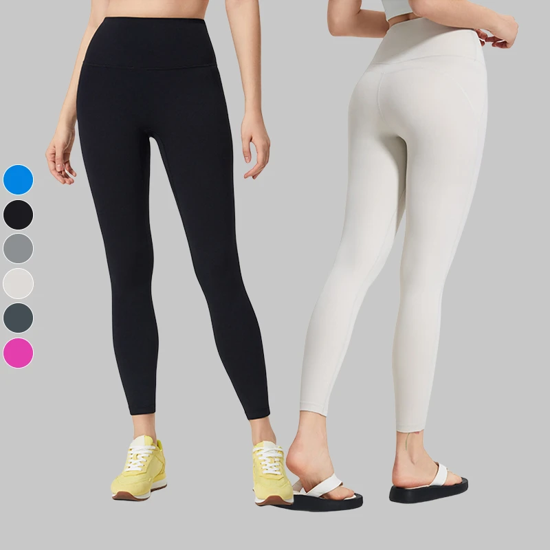 Customization Women's New Soft Tummy Control Sports Leggings No Front Seam Solid Workout High Waist Gym Fitness Yoga Leggings