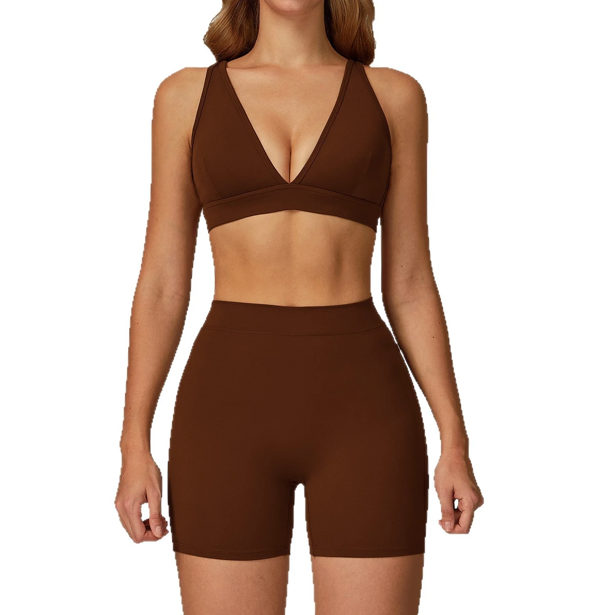 2 Piece Yoga Suit Fitness Sport Wear Yoga Active Wear Bra and Shorts Set Bras Custom Gym Sexy Yoga Sets