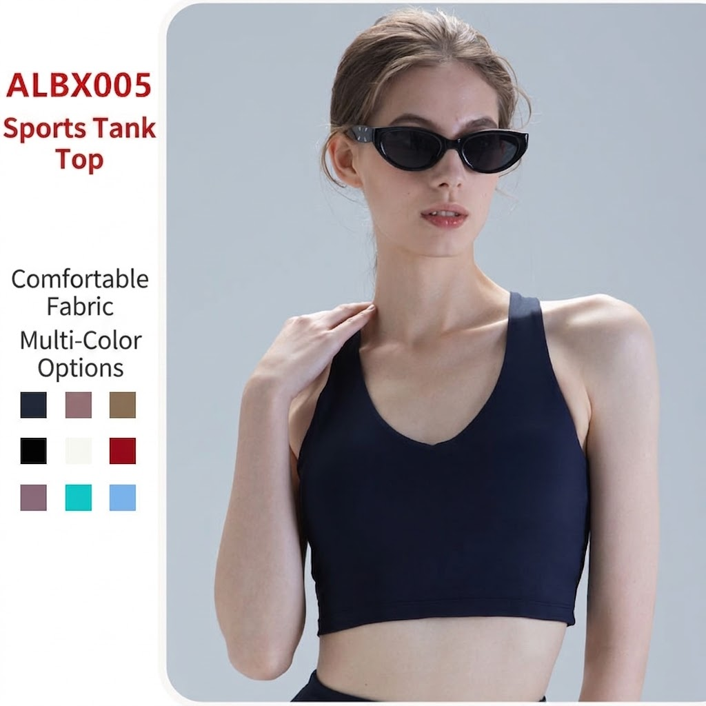 Women's High Support Lightweight Breathable Yoga Sports Bra Simple Design Activewear Spandex