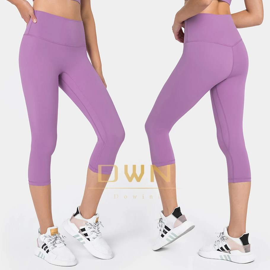 Hot Selling New Colors 3/4 Length High Waist Hip Lifting Slim Quick-Dry Sports Fitness Leggings Front Seamless Legging for Yoga