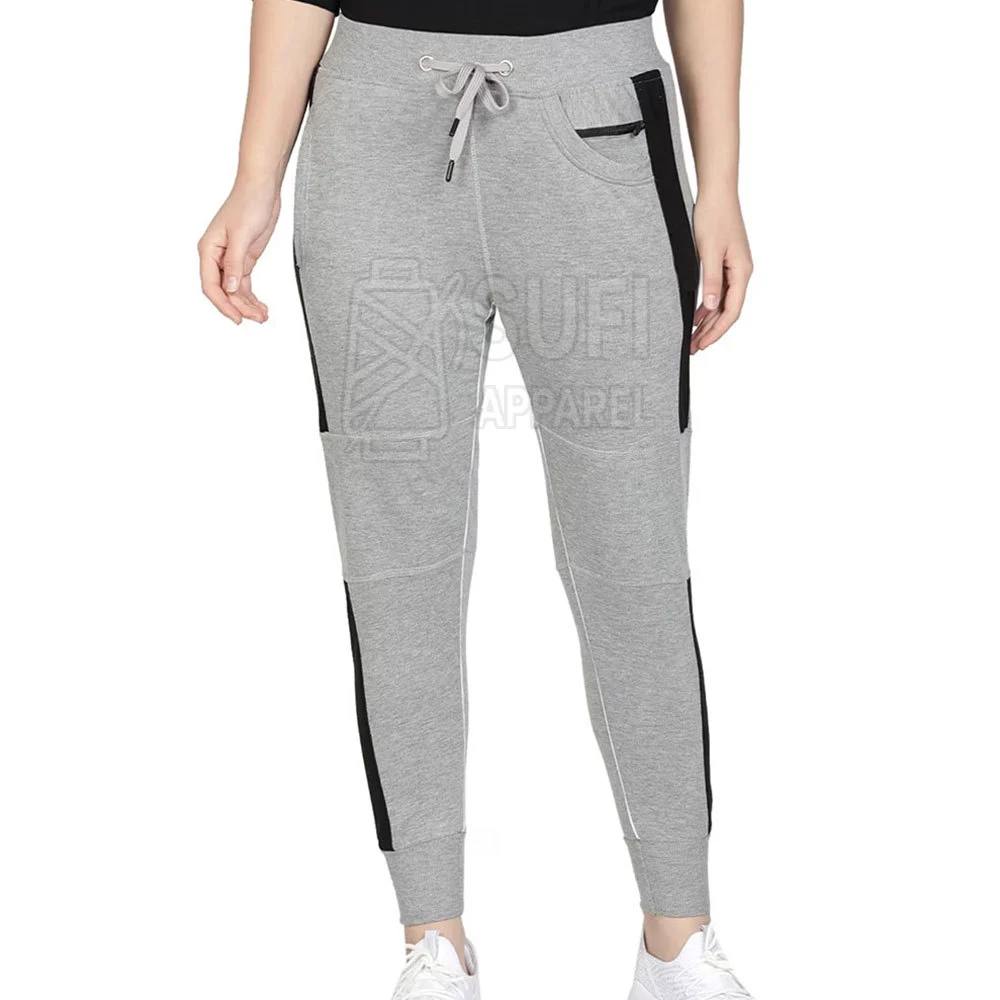 Women Winter Lightweight Flat Front Trousers 100% Cotton Breathable Eco-Friendly Quick Dry Drawstring Closure Mid Waist Pants
