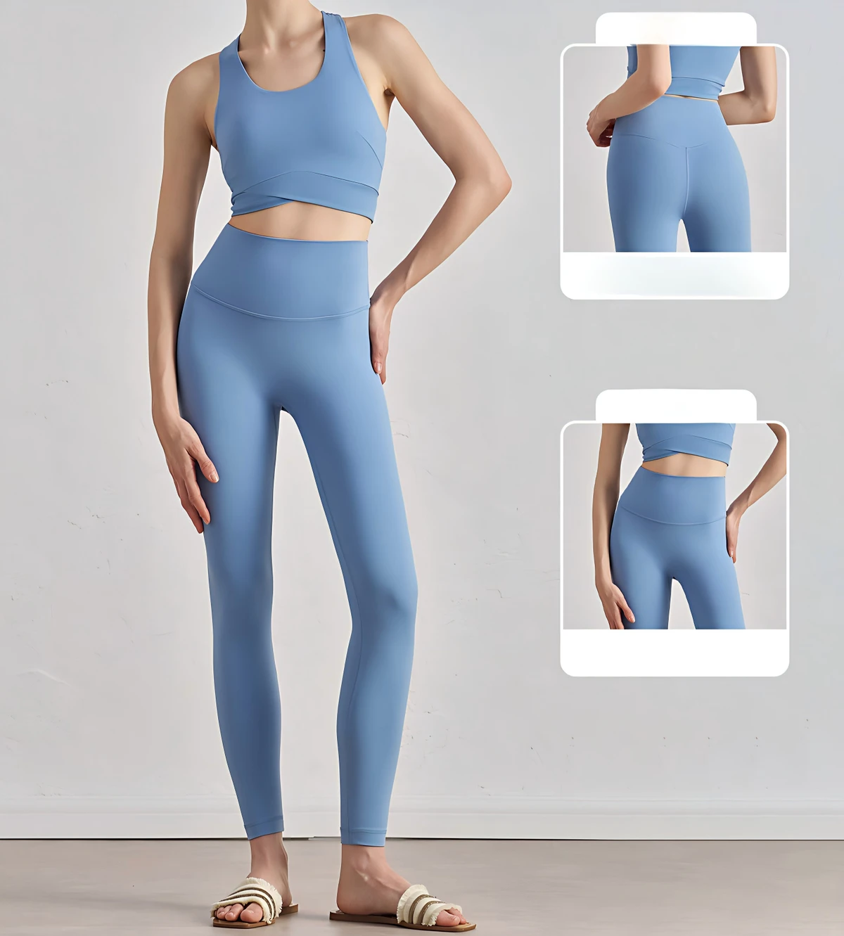 Women's High-End Adjustable Lightweight High-Waisted Yoga Pants Spring/Summer Autumn Nylon Moisture Wicking Sports Fitness