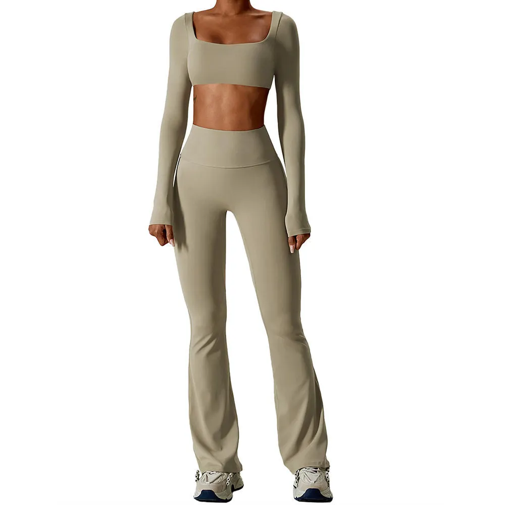 High Quality Women's Fitness Yoga Set Breathable Quick Dry Leggings and Sportswear
