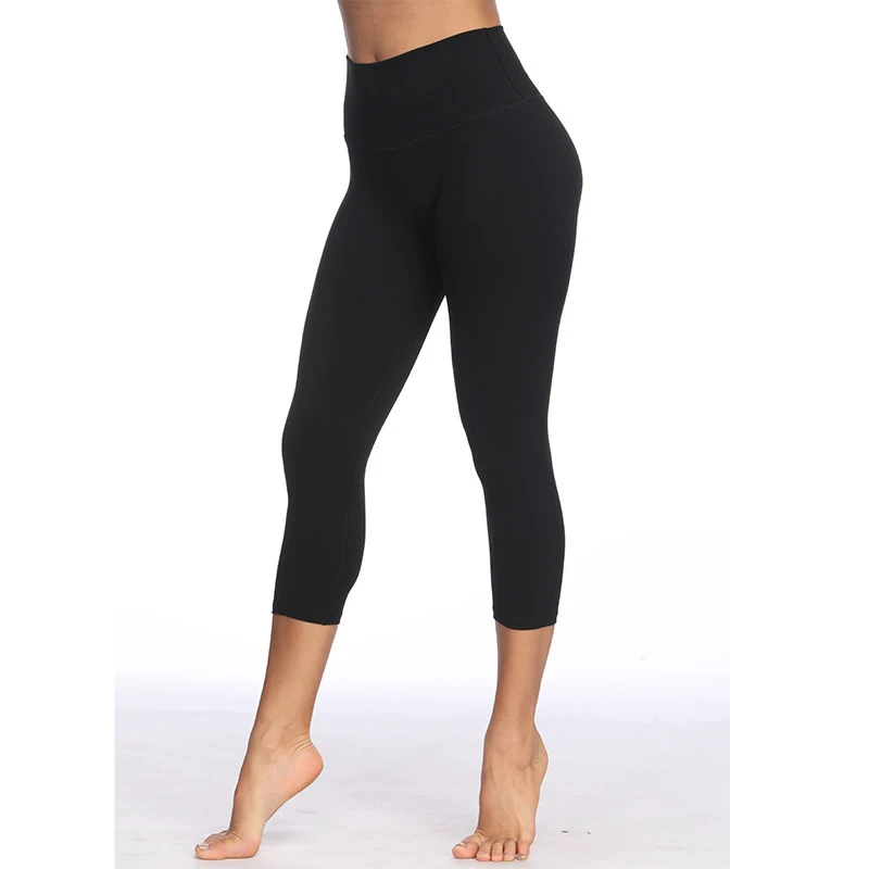 MAQVOB Wholesale Custom LOGO Capri Leggings for Women High Waisted Workout Buttery Soft Workout Gym Fitness Yoga Leggings