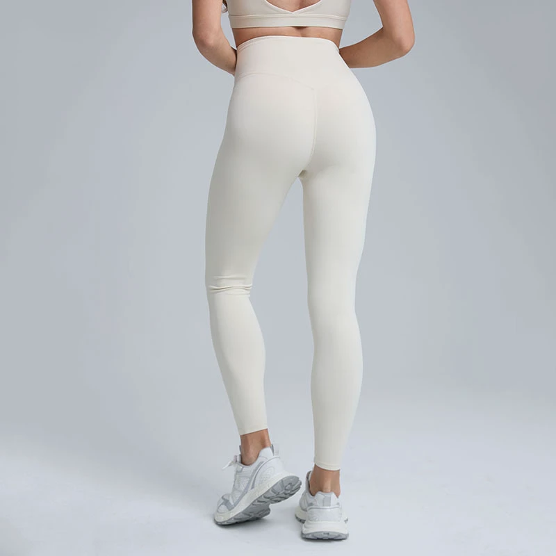 YanRuo Nude Elastic Waist High-Waisted Breathable Fitness Pants Running Buttocks Quick-drying Yoga Pants Women's Outdoor Slim