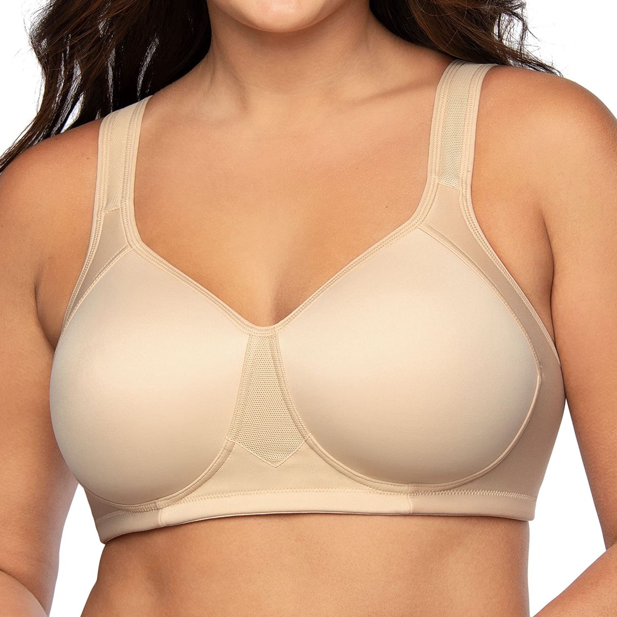 Sports Bra Backless Padded Removable Pads Seamless Breathable Crop Top Plus Size Solid Color Nylon Spandex Blend Yoga Gym