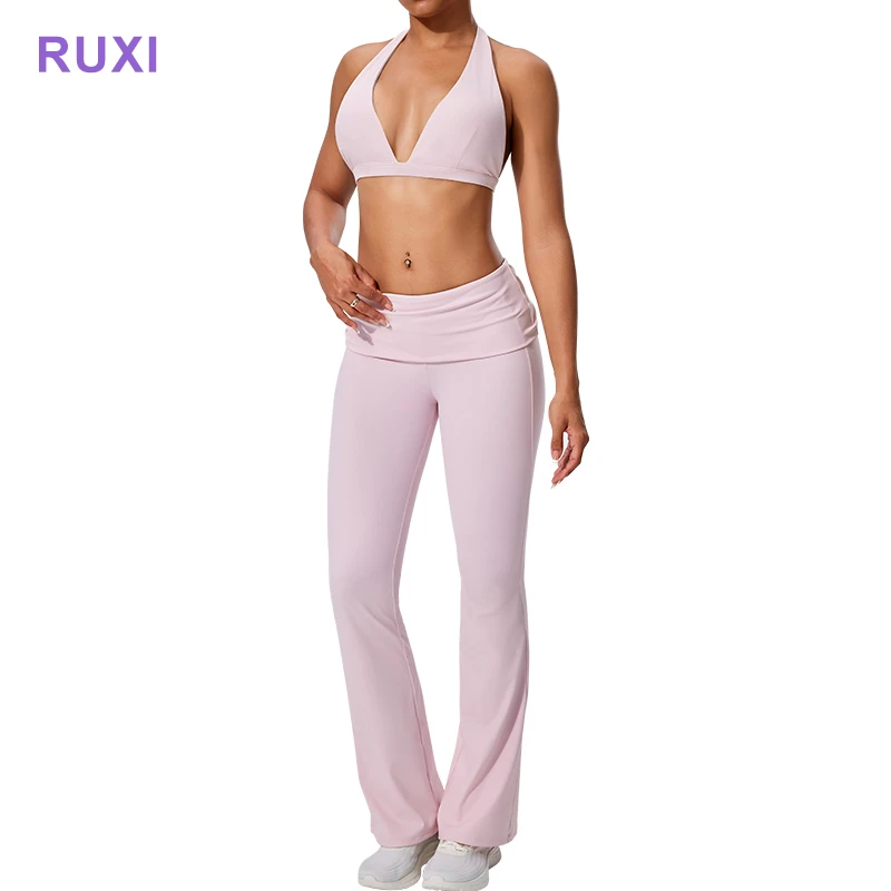 Running Fitness Comfortable Suit 2 Piece Set Two Piece High Waist Leggings Yoga Set Activewear Women Workout Sets