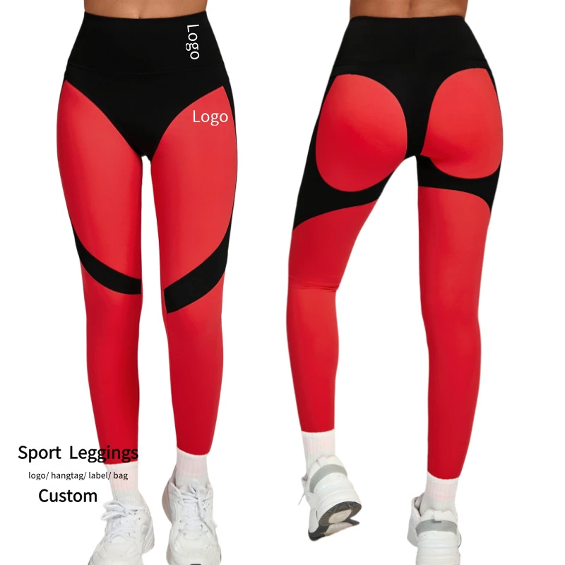Women's High-Waisted Butt-Lifting Patchwork Yoga Pants Running Quick-Dry Fitness Leggings Outerwear Slimming Athletic Pants