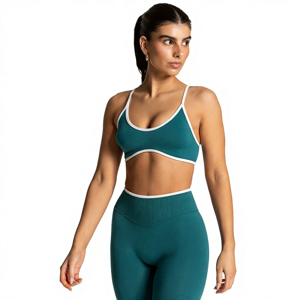 Jenny Cross-Border New Solid Color Women's Shock-Proof Sports Bra 92% Nylon 8% Spandex Sleeveless Yoga Wear Outdoor Fitness