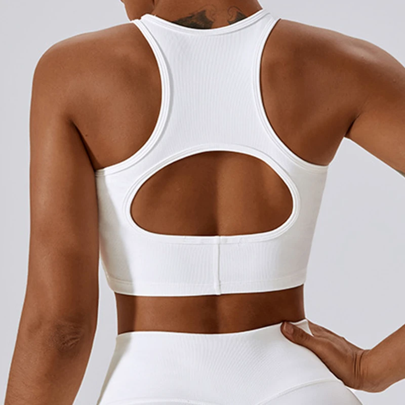 Wholesale Custom Logo Women's Sport Bras Gym Underwear Running Yoga Beautiful Bras Shockproof Rib Workout Bra Seamless Fitness