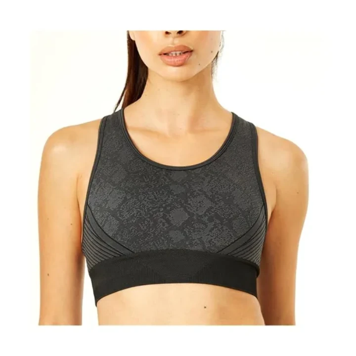 Women's High Support Simple Style Sports Bra-Breathable Spandex/Nylon Customizable Front Logo Comfortable Active Wear