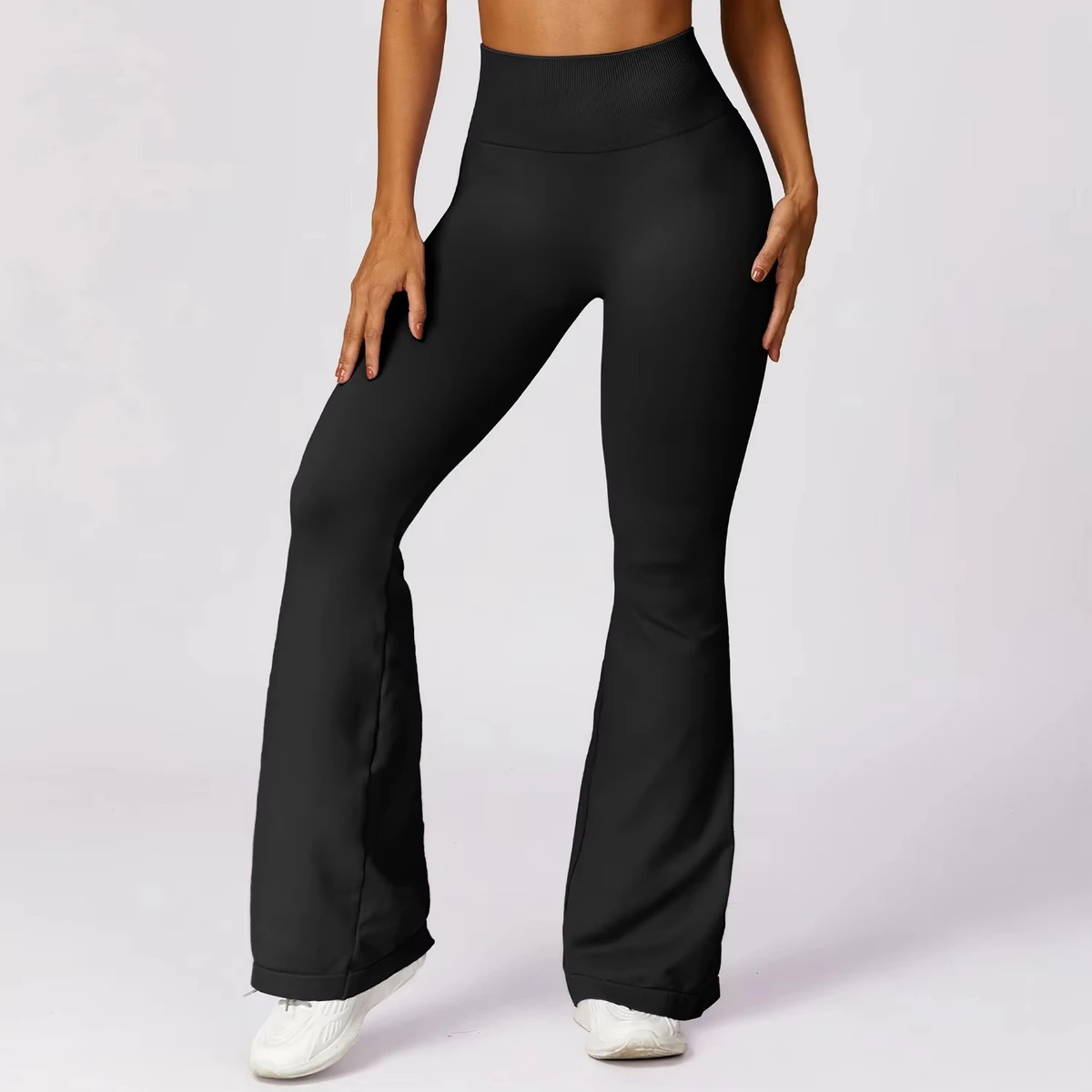Custom Wholesale Women's High Waist Fitness Leggings Tummy Control Yoga Sports Mesh Four-Way Stretch Breathable Pants