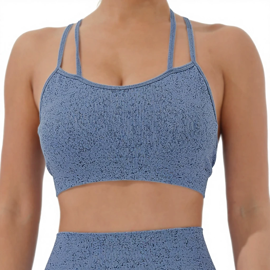 New Women's Sports Bra with Cross-back Design, Yoga and Fitness Bra, Quick-drying Top, Sports and Outdoor Yoga Wear