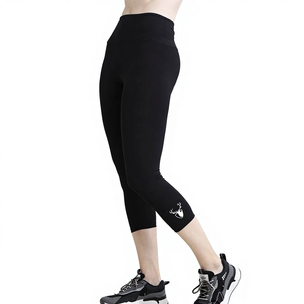 High Waist Capri Leggings Stretch Cropped Pants Casual Yoga Workout Running Fitness Plus Size Eco-Friendly Activewear