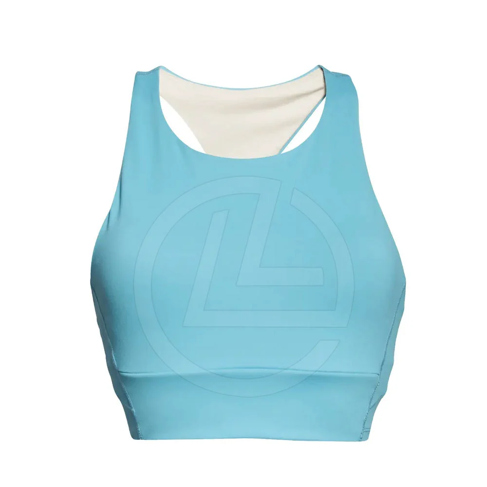 Breathable Simple Design Women's Yoga Sports Bra with Adjustable Wide Straps High Support Removable Pads