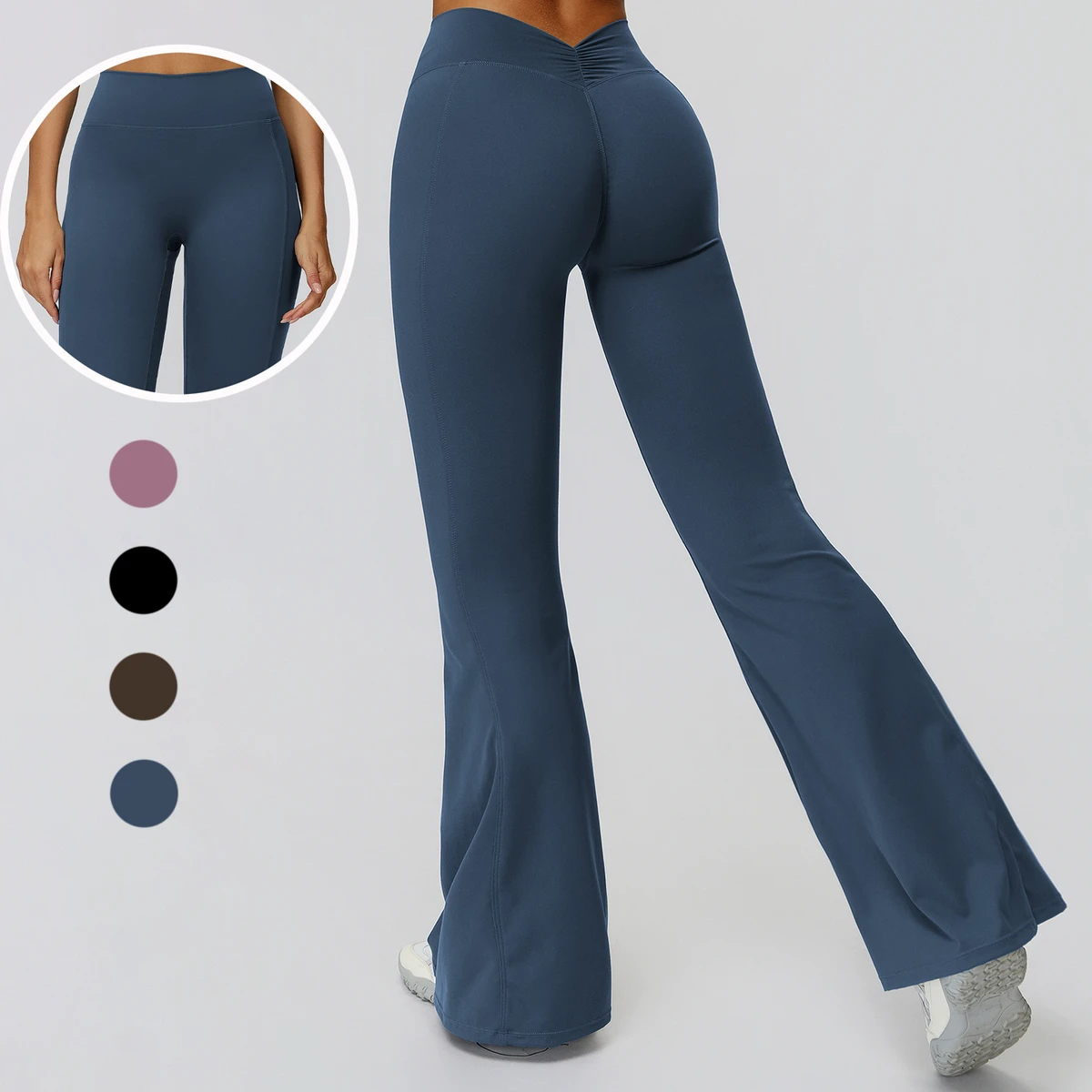 Custom LOGO Tummy Control Yoga Pants Fitness Workout Pants Butt Lifting Scrunch Yoga Leggings