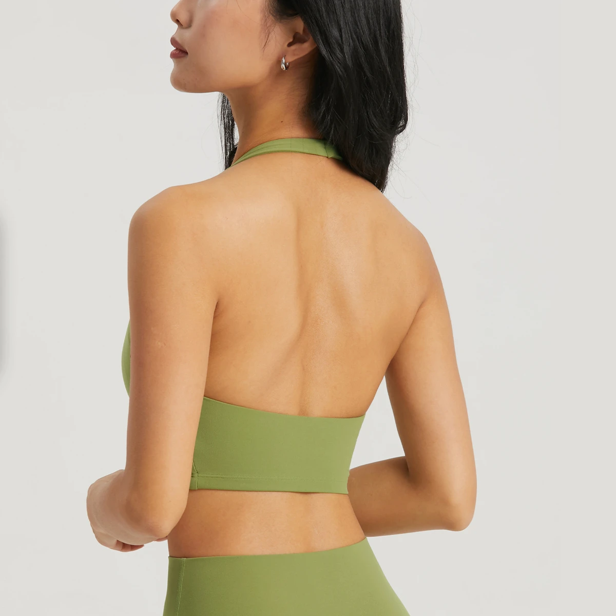 Wholesale Womens Hot Sexy Open Back Shockproof Freedom High Supportive Halter Neck Gym Sports Bra