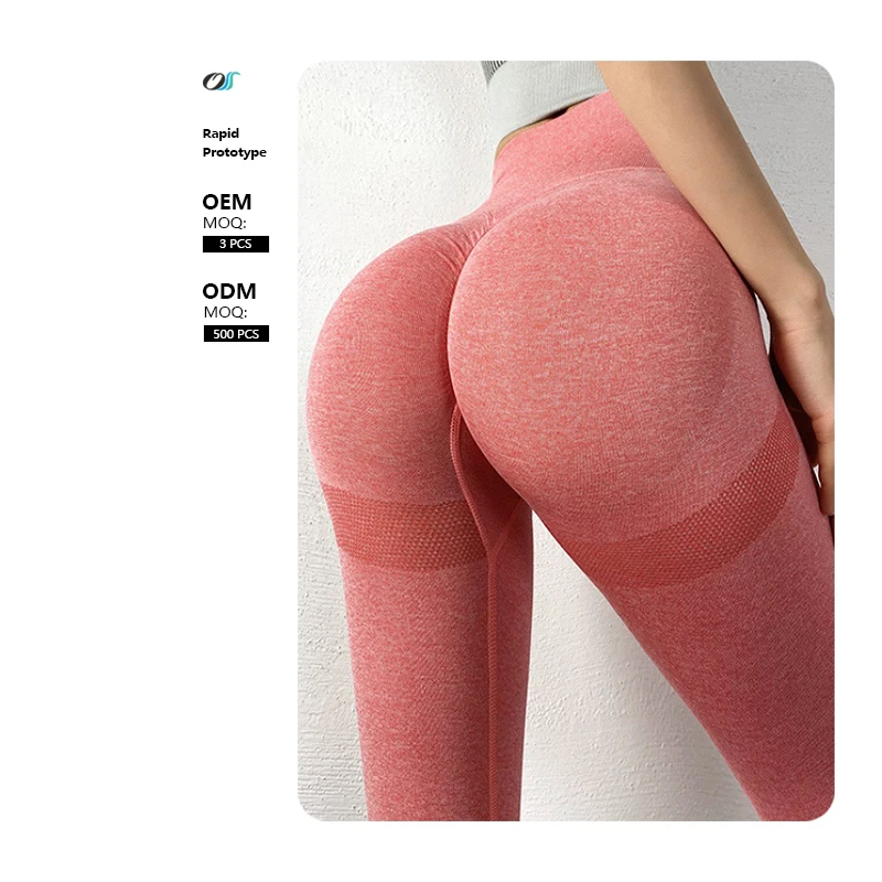 Women's Yoga Solid Eco-Friendly Quick-Drying Ankle-Length High Waist Hip Lifting Fitness Sports Leggings for Slimming