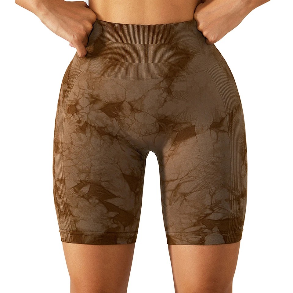 2026 Wholesale Solid Women's High Waist Scrunch Butt Lift Yoga Gym Sport Tight Short Shorts Spandex/Cotton Four-Way Stretch